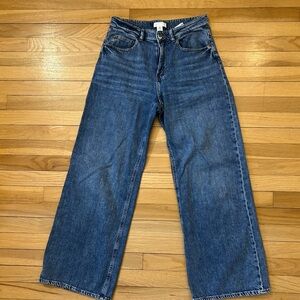 H&M 100% Cotton Wide-Leg Jeans
